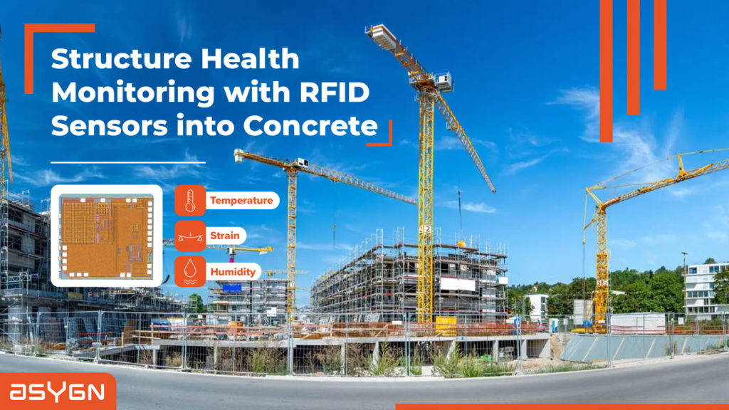 Structure Health Monitoring with RFID Sensors into Concrete