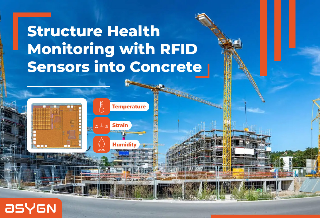 Structure Health Monitoring with RFID Sensors into Concrete